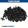 Black plastic automotive trim fasteners for Toyota 4Runner radiator cover retainers 2003-2023 shown from back side