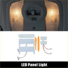 The led panel light kit for toyota voxy noah 2014-2020 features amber tinted rectangular panels with wiring shown from back side