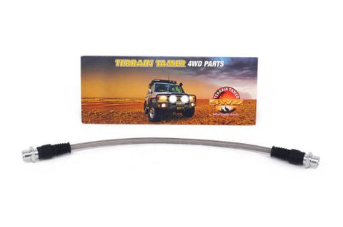 Terrain Tamer Braided Brake Hose Front Centre No.1  +50mm - Terrain Tamer 4WD Parts