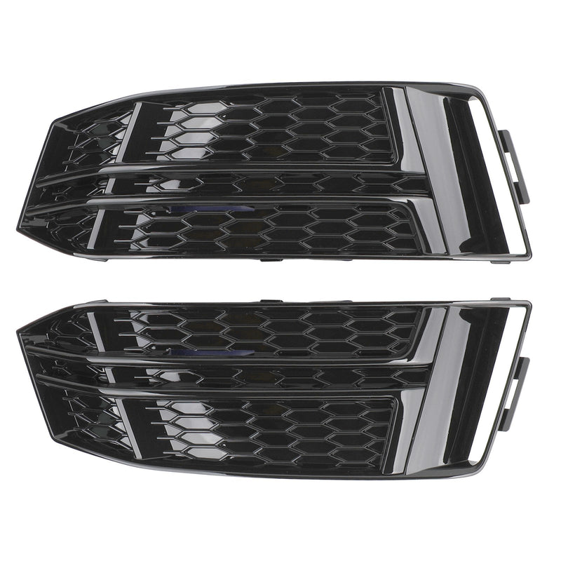 Audi A4 B9 S-Line (2016-2018) Black Grille Front Fog Light Cover