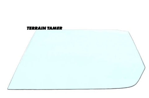 Terrain Tamer Door Glass Front L/H Suits With Vent Window Green T=4.0 - Terrain Tamer 4WD Parts