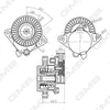 GMB Belt Tensioner V-Ribbed Belt GAT20210