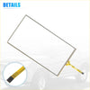 6.1 inch rectangular touchscreen replacement with silver metal frame and gold ribbon cable for 2014 toyota 4runner