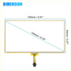 6.1 inch transparent touchscreen panel with gold bezel and yellow ribbon cable for toyota prius 2009 replacement