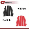 Black and red side skirt trim pieces for toyota avalon 2005-2012 front-facing design in six-piece set