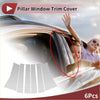 Clear transparent plastic car door pillar window trim cover for toyota avanza veloz 2022-2025 shown from back side