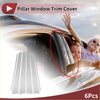Silver tone sleek pillar window trim cover for toyota highlander 2001-2007 automotive use