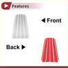 Red and silver pleated car side skirt trim strips part of 6 pcs car door pillar window trim for toyota highlander 01-07