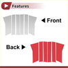Red and gray vinyl car door pillar window trim strips for toyota veloz 2022-2025 in silver color