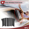 Black carbon fiber textured car door pillar window trim cover for toyota veloz 2022-2025 shown from front side