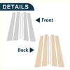 Beige and gray striped fabric strips for 6 pcs chrome door pillar window trim on toyota 4runner 2003 to 2009