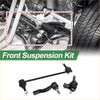 Black front suspension kit with control arms ball joints tie rod ends sway bar links for toyota rav4 2001-2023