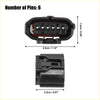 Black plastic 6 pin accelerator pedal connector adapter kit for toyota perfect for 4wd ute offroad use