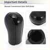 Black 6 speed manual gear shift knob for toyota rav4 with glossy finish plastic faux leather and embossed gear pattern