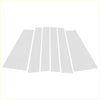 Set of six light gray adhesive door pillar window trim strips for toyota sienta 2022-2024 in chrome finish