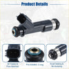 Black plastic fuel injector with metallic silver tip and pre-installed o-ring for toyota tacoma 4.0L 2005-2011