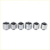 Set of six chrome metal suspension knuckle bushings with black rubber seals for jeep cherokee 2014 to 2018