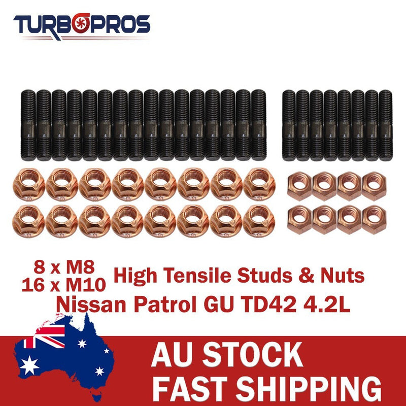 Nissan Patrol GU TD42 4.2L High Tensile Exhaust Manifold, Egr&Turbo Stud Kit