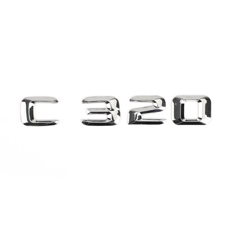 Mercedes C320 Chrome Trunk Emblem Decal (2001-2005)