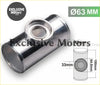 Shiny chrome finished 63mm t-shaped stainless steel ssqv blow off valve turbo exhaust pipe adaptor with precise machining