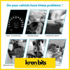 Promotional graphic for kren bits 6pcs black diesel fuel injectors for nissan patrol gq y60 td42 td42t with vehicle problem photos