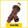 Brown plastic fuel injector with black rubber seal and red o-ring for toyota hilux prado 5vz-fe v6 3.4l