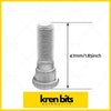 Silver threaded lug bolt with flanged head and ribbed collar for 6pcs rear wheel stud nissan patrol MQ GQ GU Y60 Y61