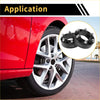 Black 6x139.7mm wheel spacers with silver bolts 106.1mm hub adapters m12x1.5 for toyota 4runner back view