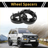 Black 6x139.7mm wheel spacers with silver bolts for Toyota 4Runner off-road use two pcs 106.1mm M12x1.5