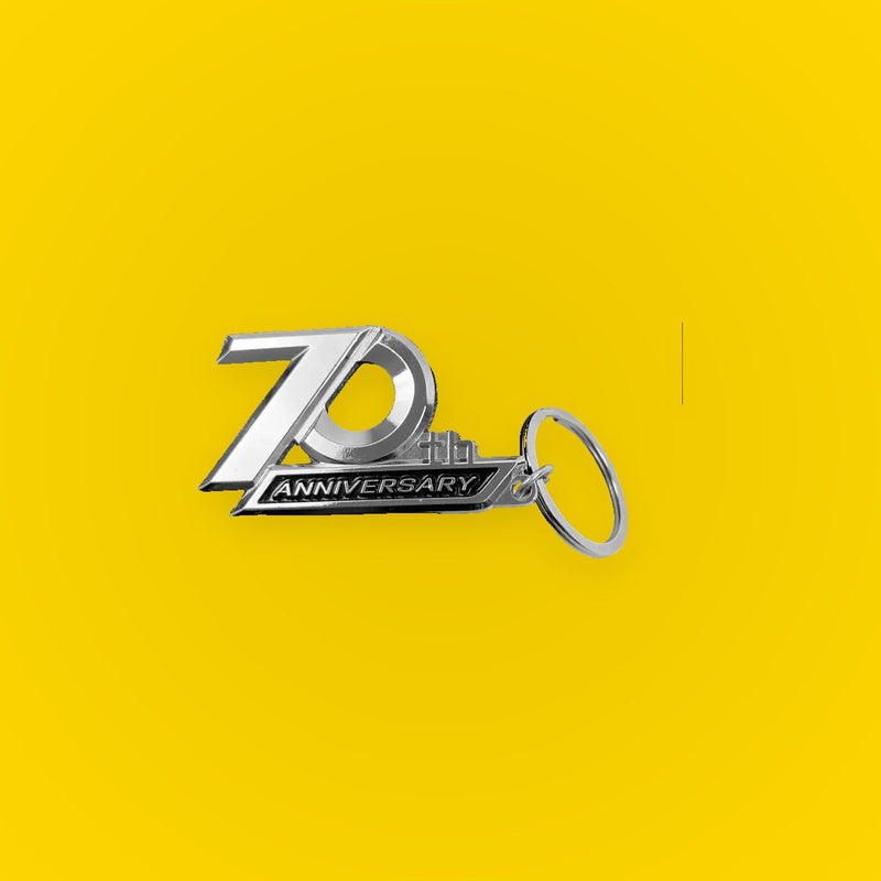 70th Anniversary Metal Key Ring