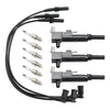 Jeep Liberty 3.7L V6 3x Ignition Coil+6x Spark Plug+3x Wire UF640