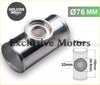 Shiny chrome t-shaped 76mm aluminum exhaust pipe fitting for ssqv sqv blow off valve flange system
