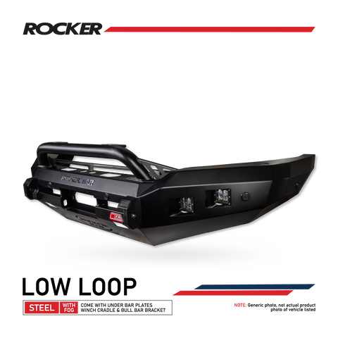 MCC Rocker 078-01SQL Single Low Loop Bull Bar - Mitsubishi Pajero 2020+