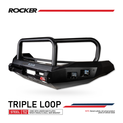 MCC Rocker 078-02SQ Triple Loop Bull Bar - Toyota LandCruiser 200 2007+