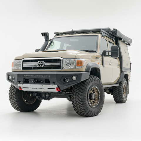 Rockarmor Gt Hoopless Steel Bullbar - Toyota Landcruiser 76 78 79 2007-2023 (Full Bar Replacement)