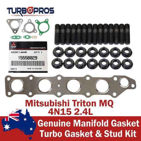Mitsubishi Triton MQ 4N15 2.4L Genuine Manifold & Turbo Gasket & Stud Kit
