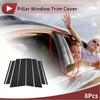 Black pillar window trim cover designed to fit snugly on side windows for toyota crown kluger 2022-2024 protection