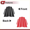Black and red sleek angular car door pillar window trim inserts for toyota prius 2016-2022 visible front side
