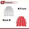 Eight red and silver sleek angular car door pillar window trim inserts for toyota prius 2016 to 2022 in silver