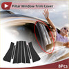 Black pillar window trim cover made of durable material for toyota wish ae20 car doors 2009-2017 model