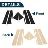 Black and beige triangular car door trim inserts with sleek modern design for toyota bz4x 2022-2023 door pillar window trim