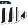 Black rectangular rigid door pillar window trim pieces for toyota bz4x 2022-2023 set of 8