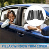 Black carbon fiber textured pillar window trim cover for toyota highlander door pillar 8 pcs set