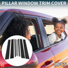 Black pillar window trim covers made of durable material for toyota innova 2016-2022 car doors