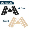 Black and beige triangular car door trim inserts with sleek modern design for toyota prius 2010-2015 window pillar