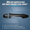 Black carbon fiber textured door handle cover trim made of abs for toyota tacoma with 8 pieces in total