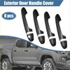 Black carbon fiber textured abs door handle covers for toyota tacoma exterior trim set of 8
