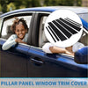 Black pillar panel window trim cover for toyota rav4 2013-2018 made of durable material for car windows