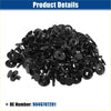 Black plastic automotive trim fasteners with circular head and pin 80 pcs front fender retainer clips for Toyota