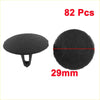 Black plastic push-fit fasteners 29mm for 82pcs car push-type rivet clips ideal for 4wd ute offroad use